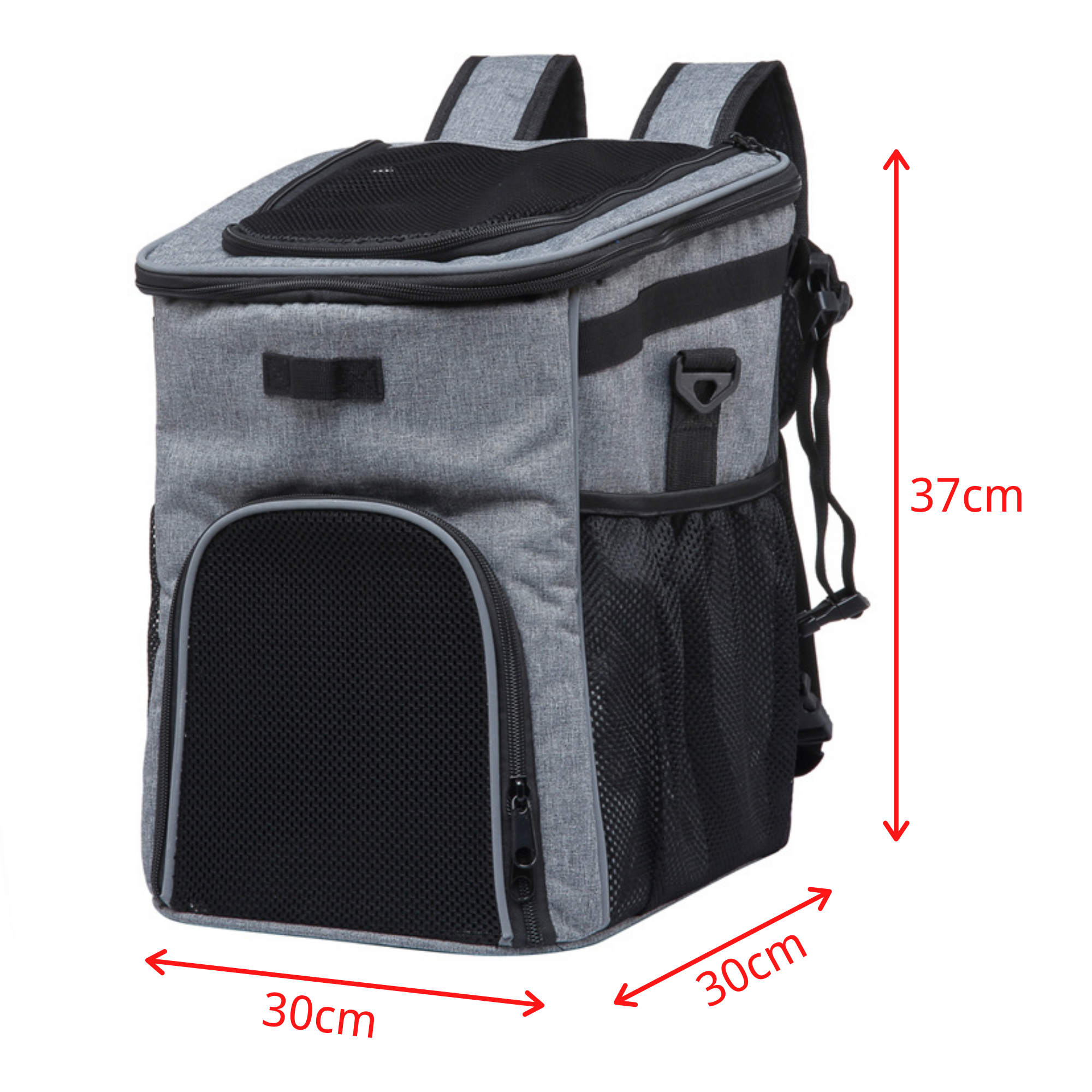 Portable Cat Dog Backpack Outdoor Pet Bike Basket Bicycle Carrier Bag with LED Light