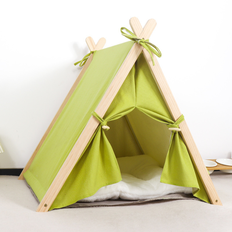 Best Selling Washable Pet Teepee with Cushion for Dogs and Cats Cozy Pet Nest Cave