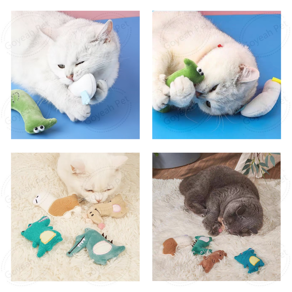 Wholesale Animal Shaped Stuffed Cat Chew Toy Interactive Catnip Toys