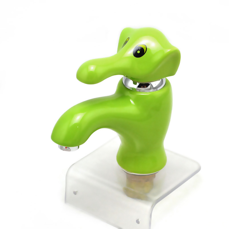 Kindergarten Ceramic Children Cartoon Animal Elephant Design Bathroom basin faucet