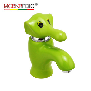 Kindergarten Ceramic Children Cartoon Animal Elephant Design Bathroom basin faucet