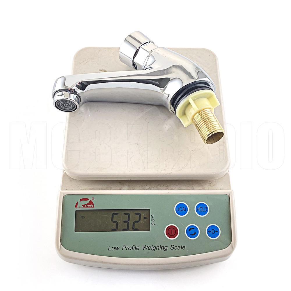 Push button self closing time delay valve basin faucet for public bathroom kitchen