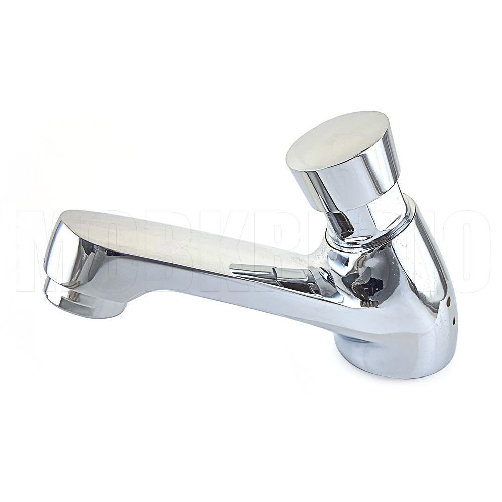 Push button self closing time delay valve basin faucet for public bathroom kitchen