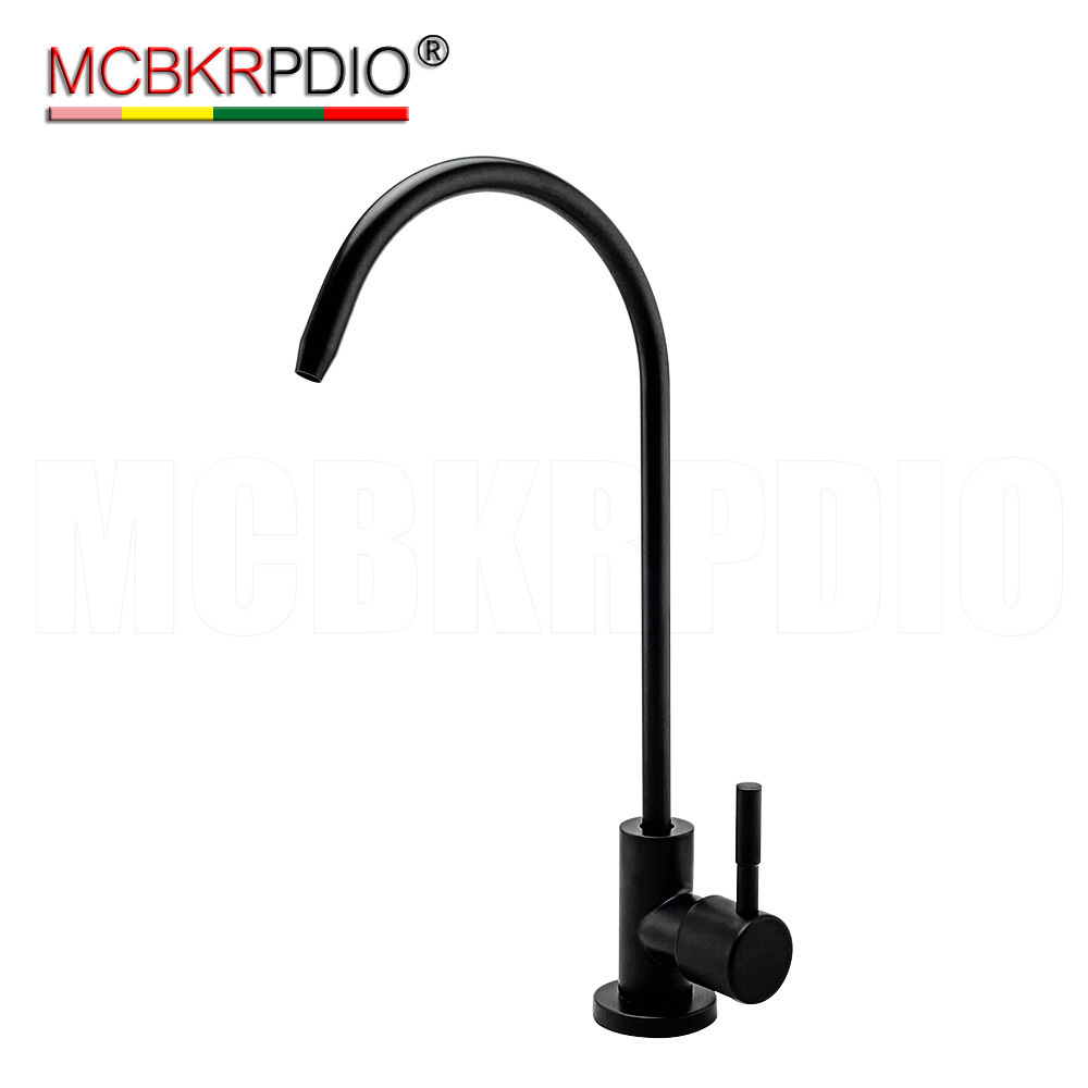 MCBKRPDIO Matte Black Single Handle 304 Stainless Steel Brushed Kitchen Sink Filter Lead-Free Drinking Purifier Water Faucet