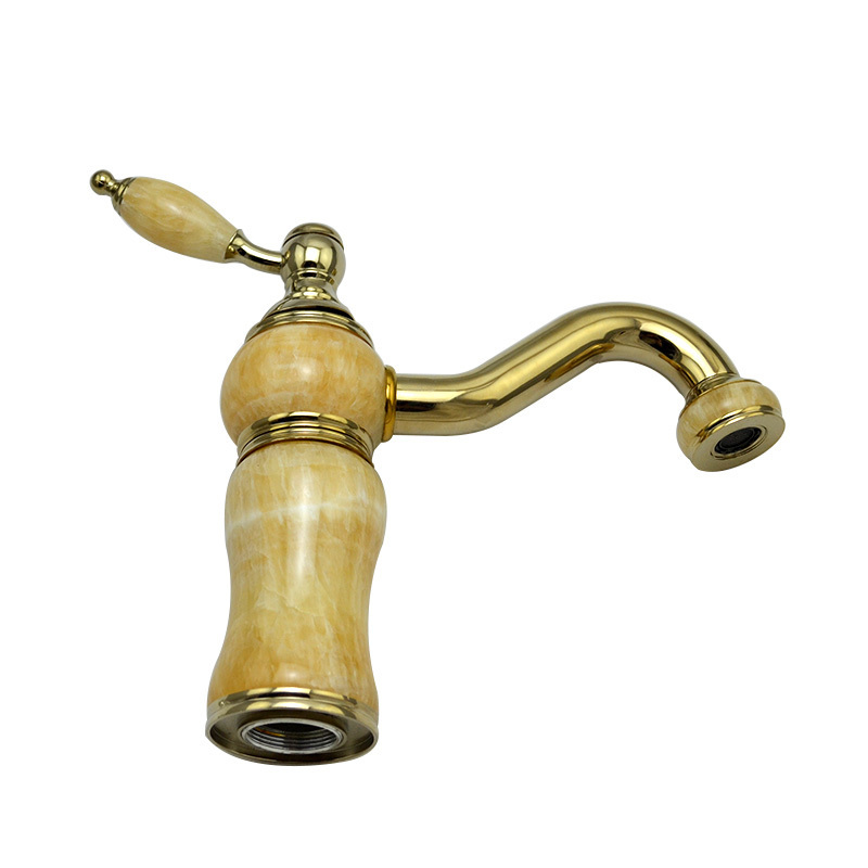 MCBKRPDIO Robinets De Salle De Bain Kitchen Mixers Taps Gold Faucet Antique Topaz Steel Luxury Ceramic Bathroom Faucet 3 Years