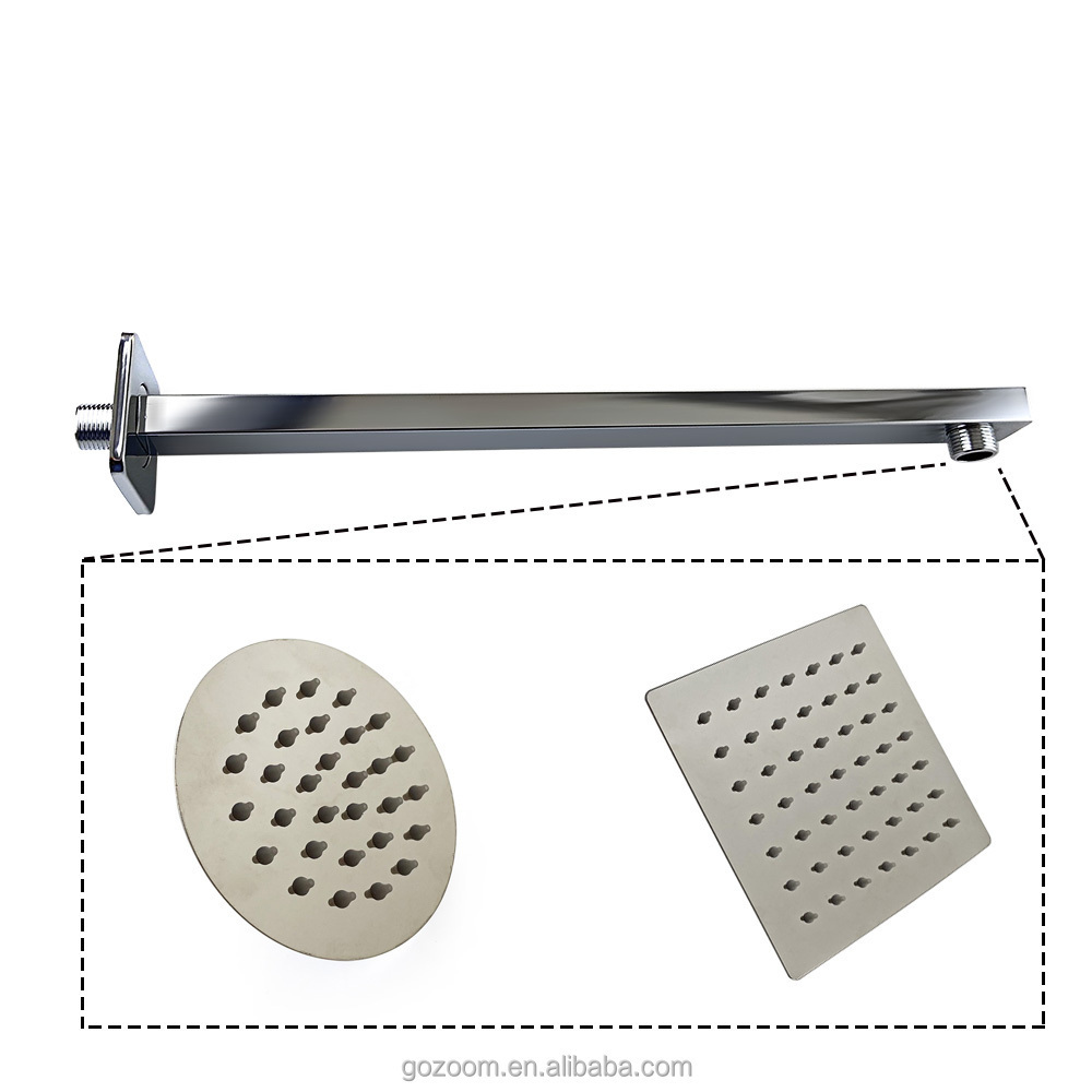 MCBKRPDIO Pop Sanitary Ware Matte Chrome Shower Faucet Set Bathroom Rainfall Shower System with Stainless Steel Metal Showerhead