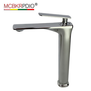 Bathroom Faucet Single Handle Tall Vessel Sink Basin Mixer Tap Modern Round Faucet