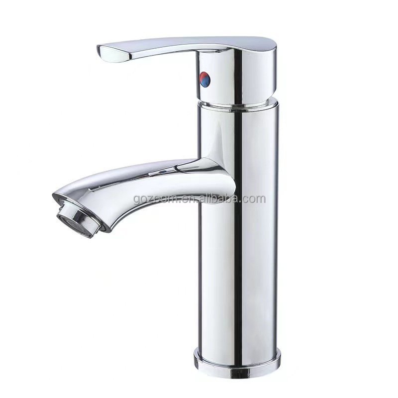 Single hole hot and cold washbasin faucet Zinc alloy mixed water washbasin faucet manufacturer