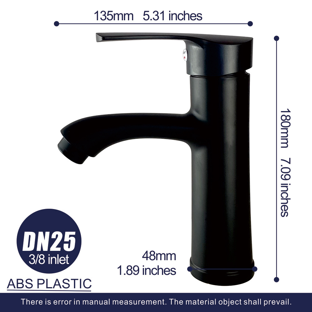 Black Body mixer water tap sink basin faucet Single Handle Deck Mounted Plastic Classic Sale OEM Customized mixers taps