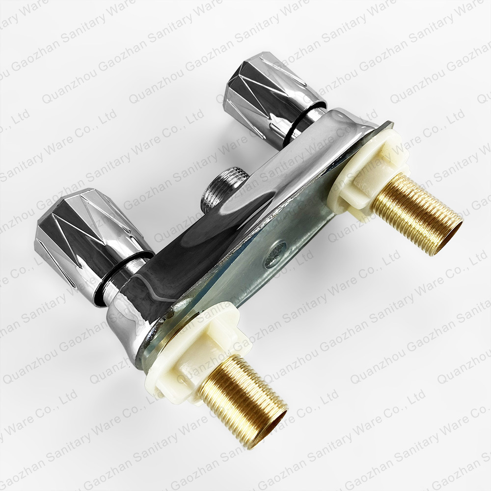 High Quality Brass Chrome South American style 4 Inch Sink Mixer Double Handle Faucets For Bathroom Basin