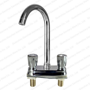 High Quality Brass Chrome South American style 4 Inch Sink Mixer Double Handle Faucets For Bathroom Basin