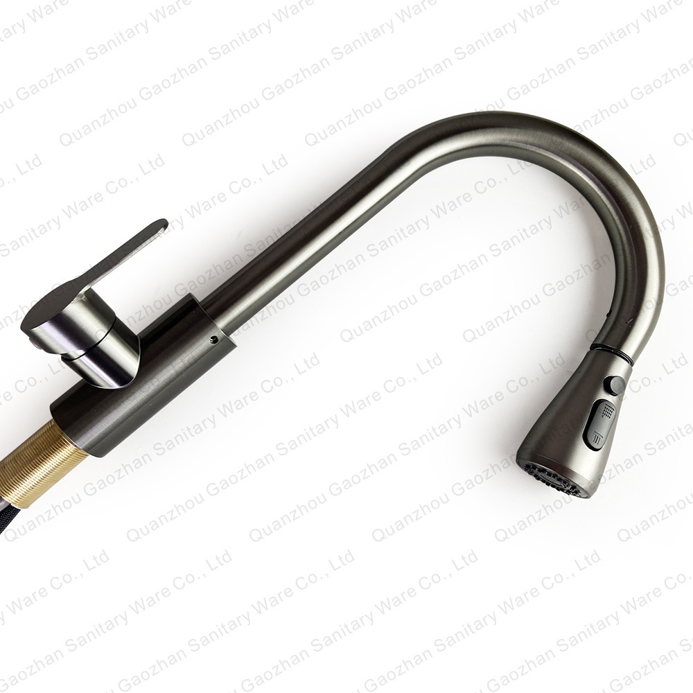 304 Stainless Black Kitchen Faucet Single Handle Pull Out Kitchen Faucet Flexible Kitchen Faucet For Home