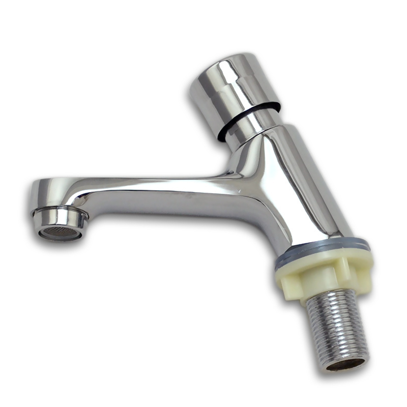 Bathroom Brass basin hand press type delay single cold faucet public toilet self-closing single cold faucet