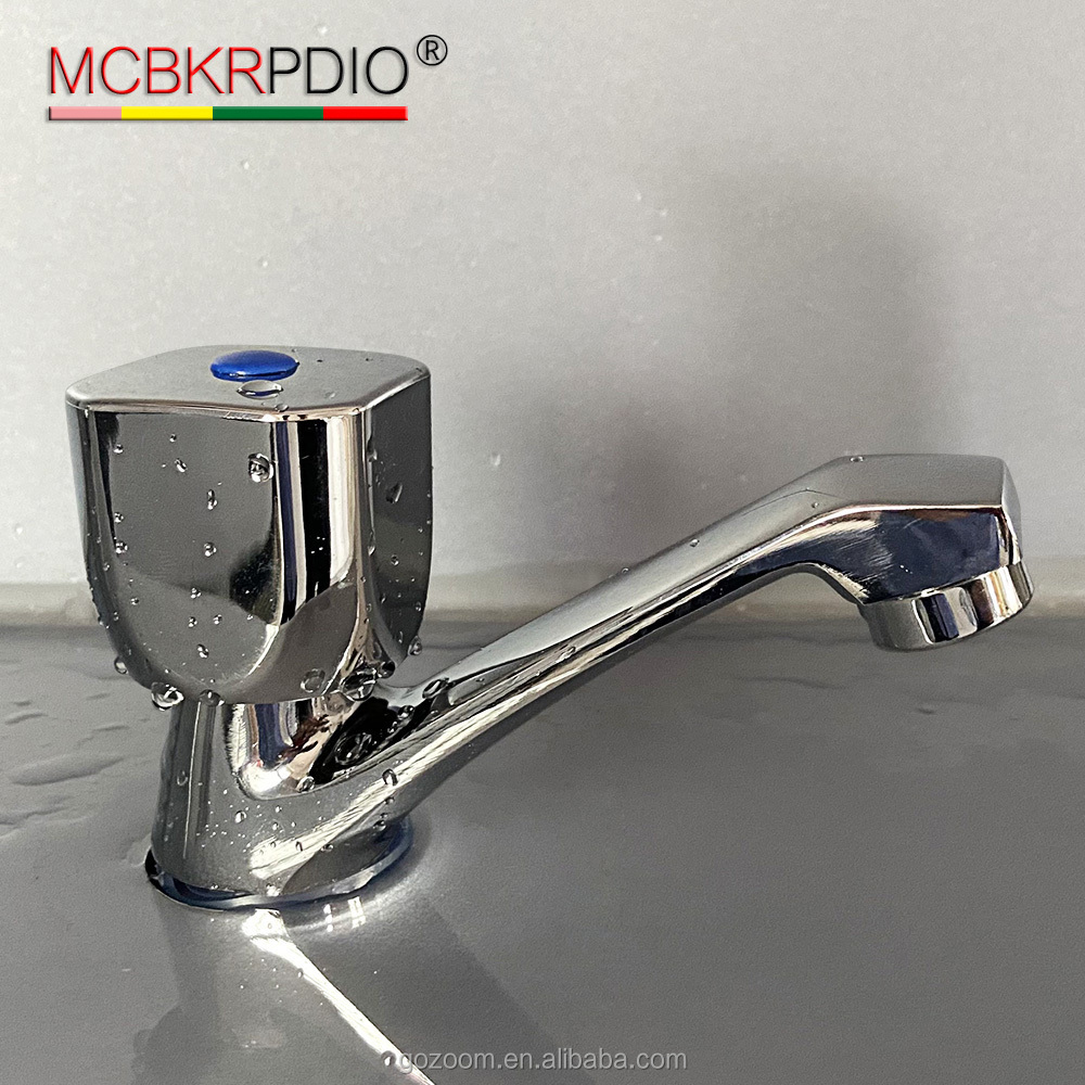 MCBKRPDIO Sink Water Tap square wheel Single Cold Type Water Faucet G1/2 Single Hole Single Handle Lavatory Basin Faucet