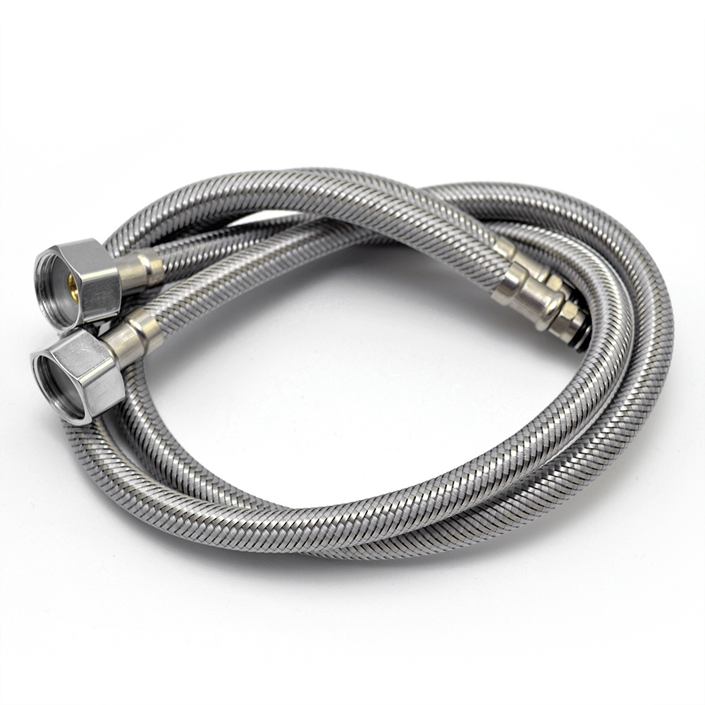 600mm Faucet Connector, Braided Stainless Steel Supply Hose 3/8 Inch Female Compression Thread x 1/2 Male Connector