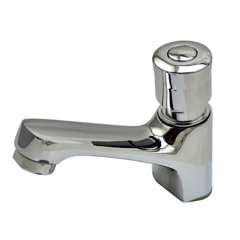 Bathroom Brass basin hand press type delay single cold faucet public toilet self-closing single cold faucet