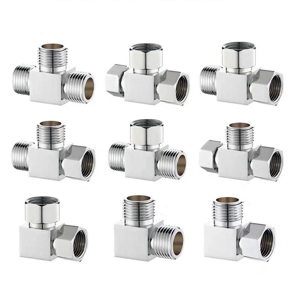 MCBKRPDIO Copper four Way Connection Angle Valve Bathroom Kitchen Water Diverter Faucet Accessories