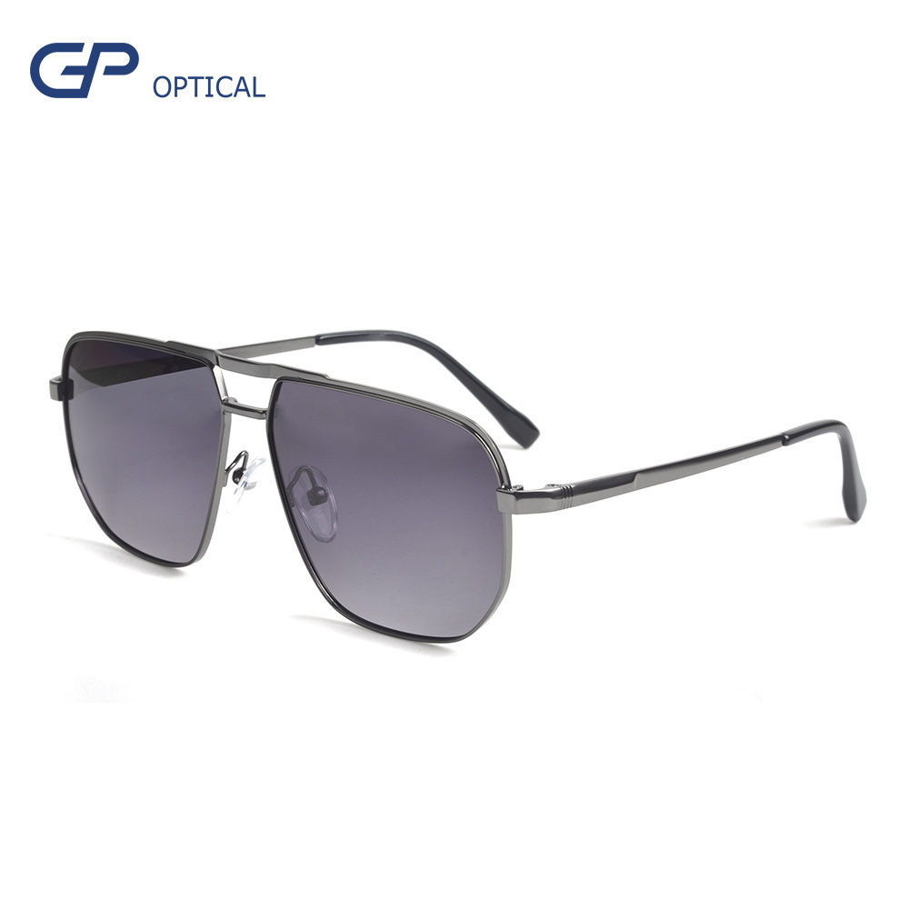 New design Factory custom logo luxury brand metal frame mens polarized sunglasses Metal high -quality sunglasses