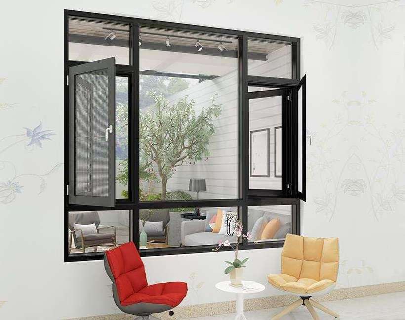 Aluminum Double Glass Wooden Color Awing Tilt Turn Window Casement Windows