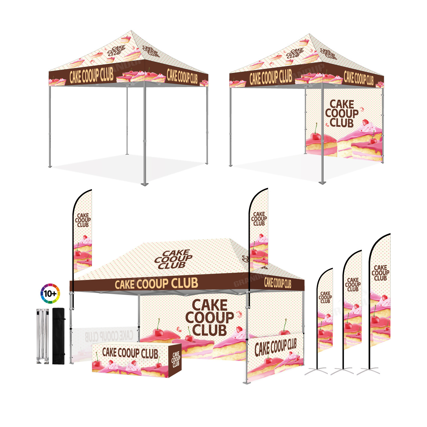 10x15ft 10x10ft aluminium Exhibition tents heavy duty garden  custom with logo Market Canopy Tent