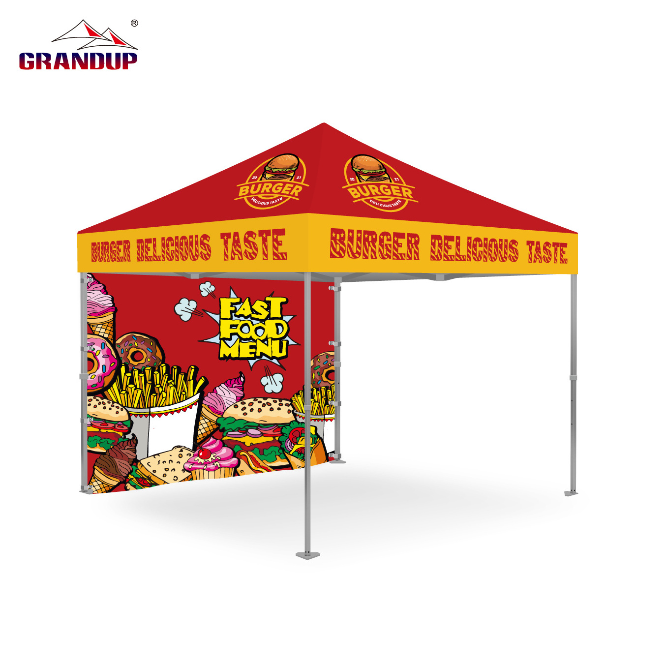 GRANDUP Custom Logo Canopy 3x3 3x6 Trade Show Tent Gazebo Pop Up tent Aluminum Frame 10x20 10x10 Custom Print Canopy Tent