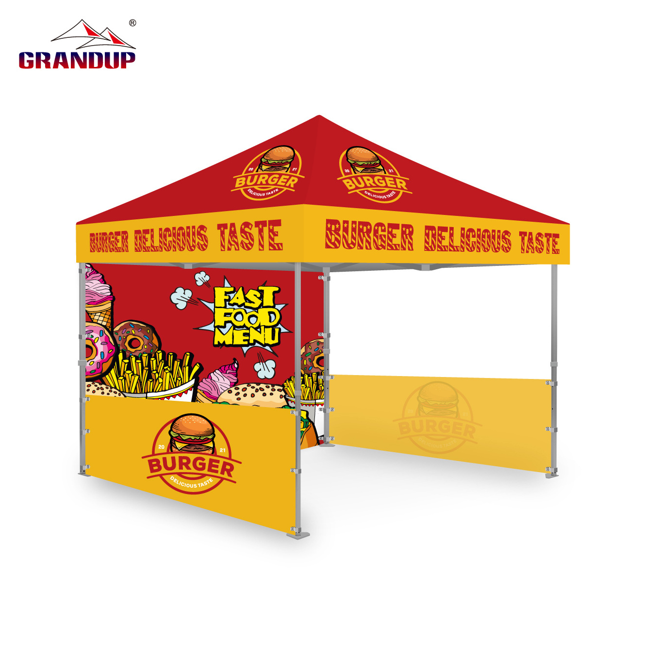 GRANDUP digital printing gazebos Manufacturer 3x6 3x4.5 3x3 outdoor folding canopy tent 10x10 gazebo trade show tent