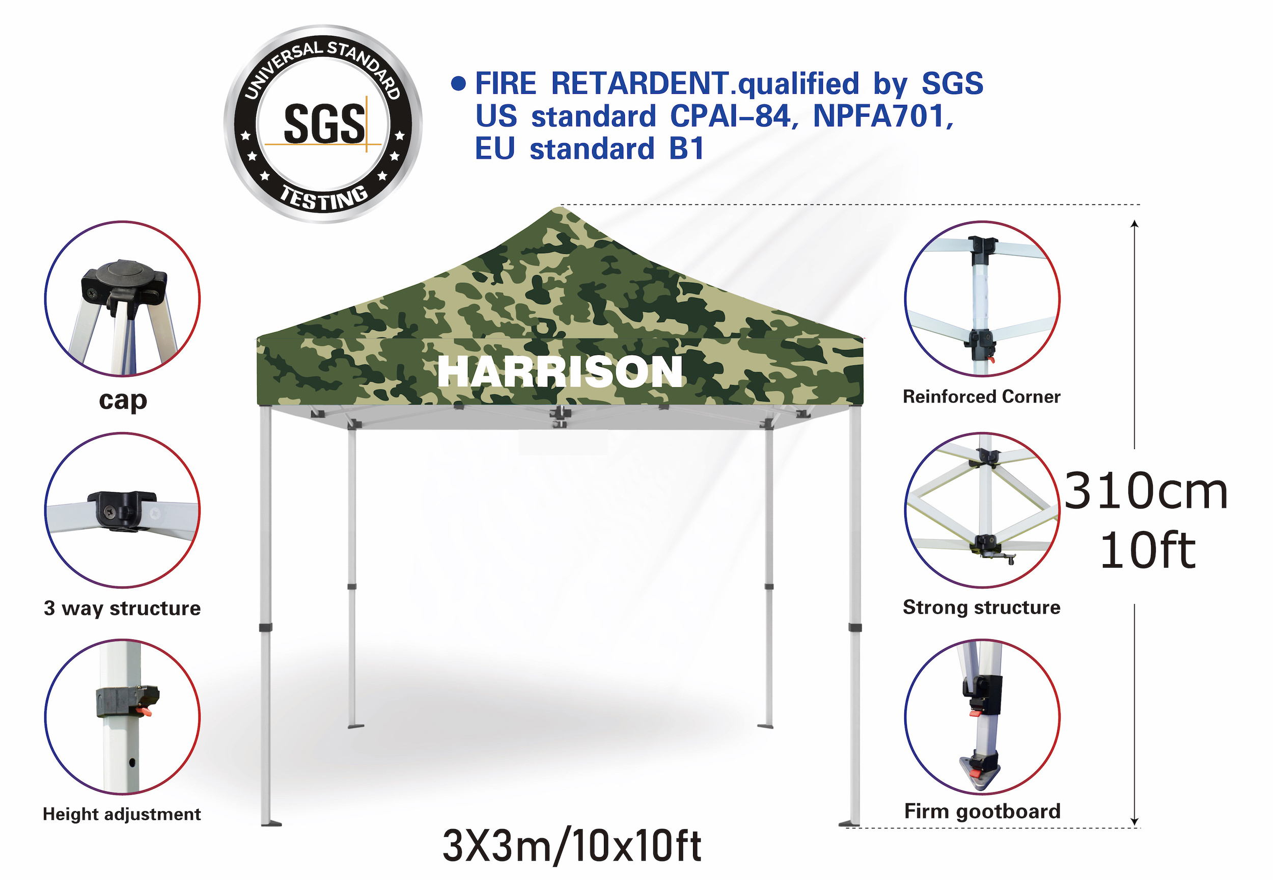 GRANDUP canopy 20x20 tent heavy duty aluminum pop up Tent gazebo beach tent gazebo 6x3 heavy duty