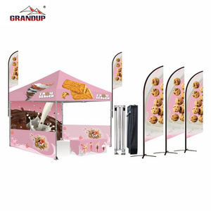 Free design Folding Canopy advertising Tent Gazebo pop up Tent aluminium Frame Outdoor Folding Trade Show Tent with sidewall