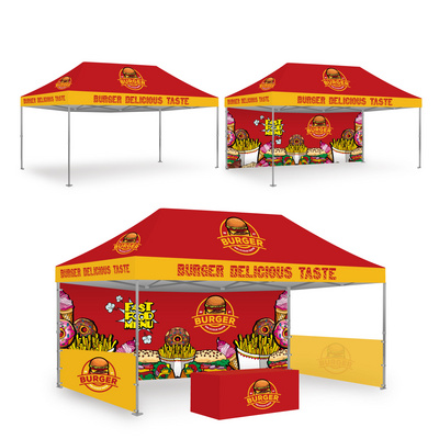 GRANDUP Custom Logo Canopy 3x3 3x6 Trade Show Tent Gazebo Pop Up tent Aluminum Frame 10x20 10x10 Custom Print Canopy Tent