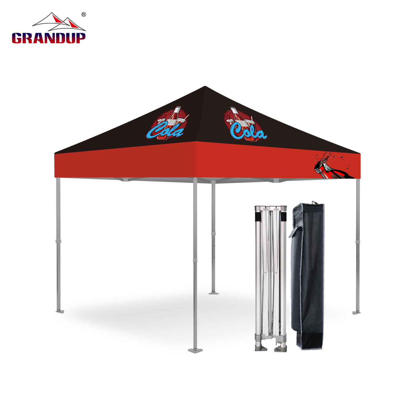 Custom 10x10 Trade Show Tent Waterproof Outdoor Folding Pop-Up Canopy Printed Exhibition Gazebo for Events 3x3 Size