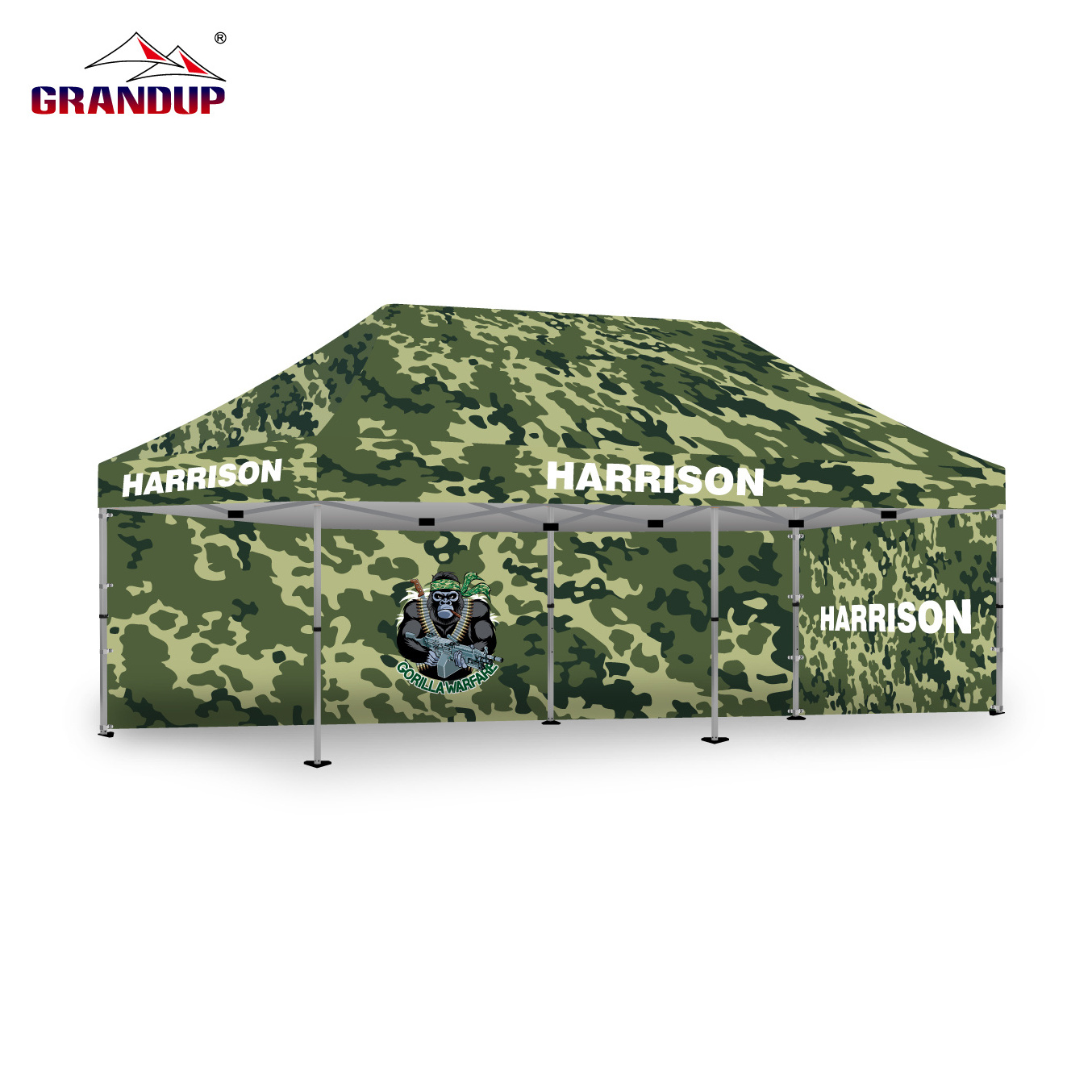 GRANDUP Custom Personalized 10x10 ft Pop Up Canopy Tent Event Aluminum Frame waterproof Advertising Folding trade show Tents