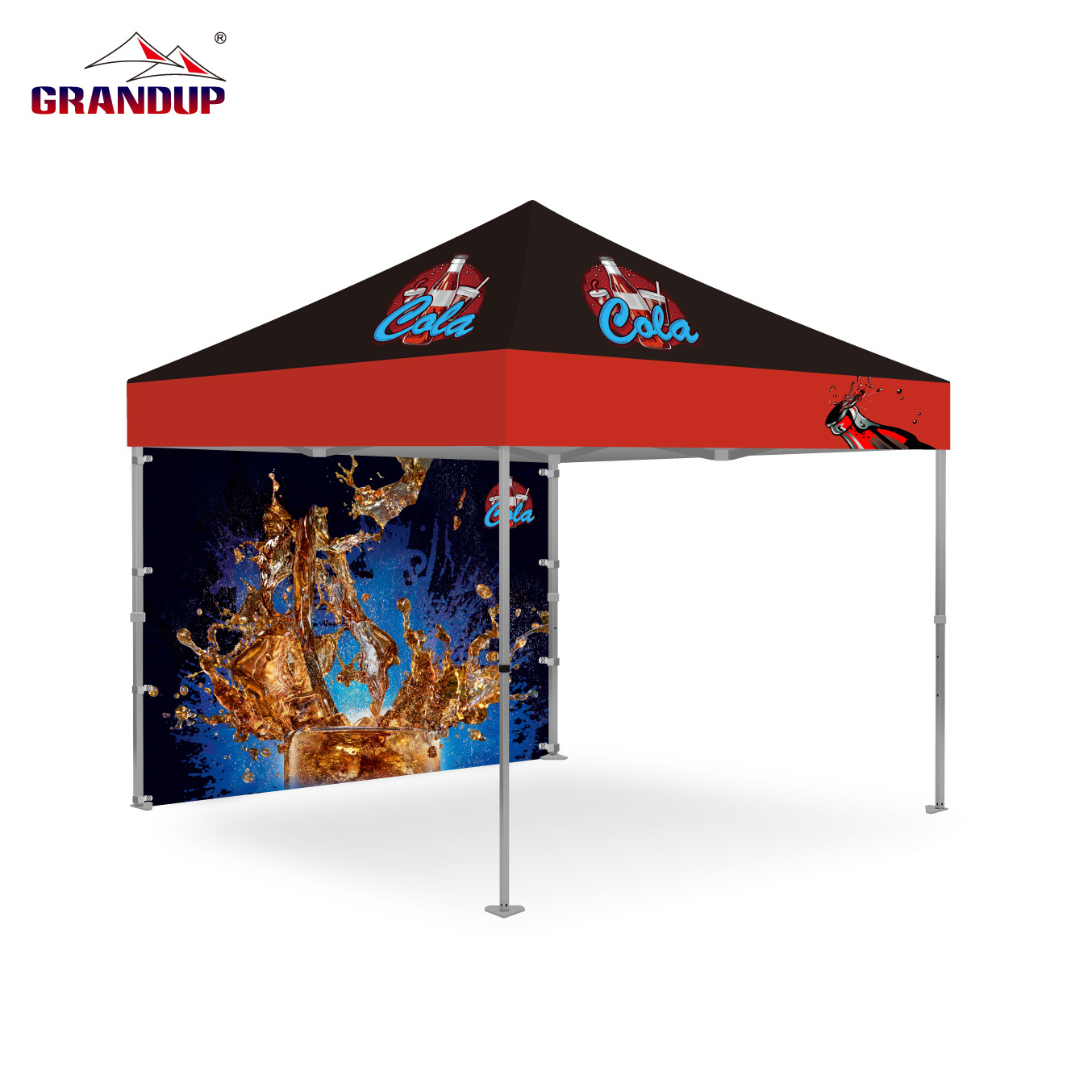 Custom 10x10 Trade Show Tent Waterproof Outdoor Folding Pop-Up Canopy Printed Exhibition Gazebo for Events 3x3 Size