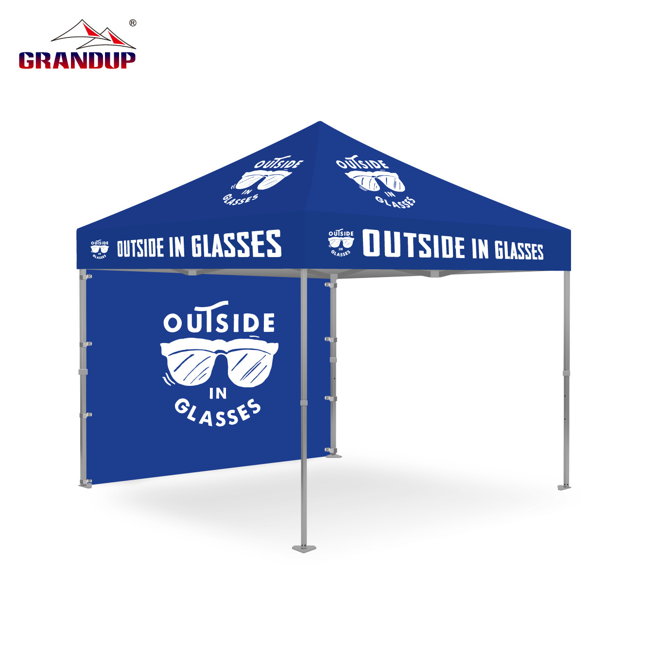 GRANDUP 10x10 Ft custom canopy 10x10 Outdoor Waterproof Commercial Pop Up Canopy Tents Canopy Tent With Sides