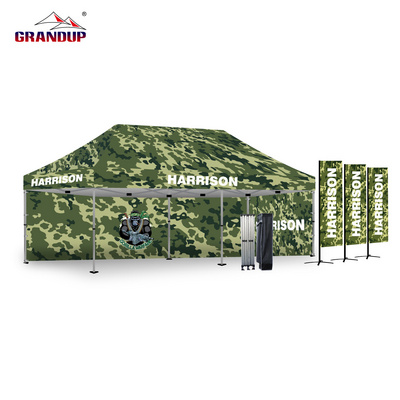 GRANDUP Custom Personalized 10x10 ft Pop Up Canopy Tent Event Aluminum Frame waterproof Advertising Folding trade show Tents