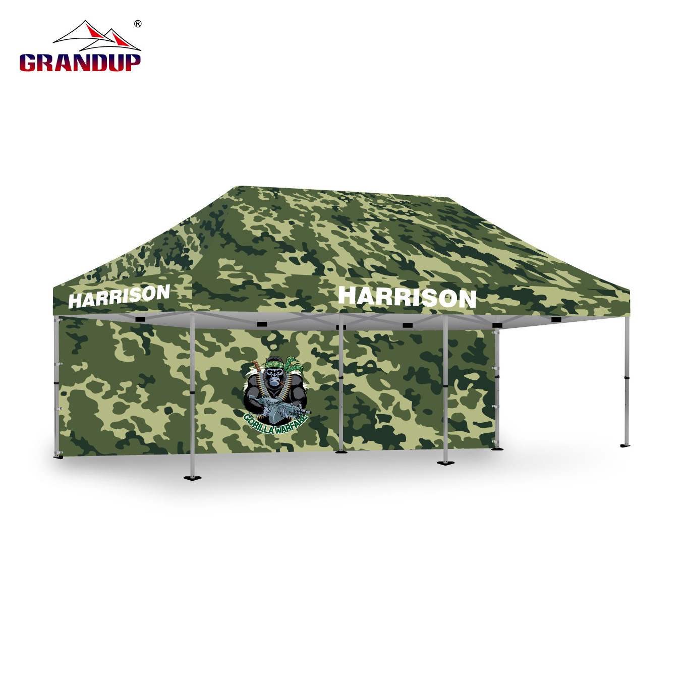 GRANDUP Custom Personalized 10x10 ft Pop Up Canopy Tent Event Aluminum Frame waterproof Advertising Folding trade show Tents