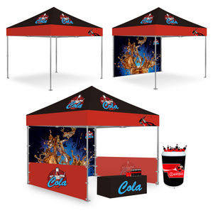 Custom 10x10 Trade Show Tent Waterproof Outdoor Folding Pop-Up Canopy Printed Exhibition Gazebo for Events 3x3 Size