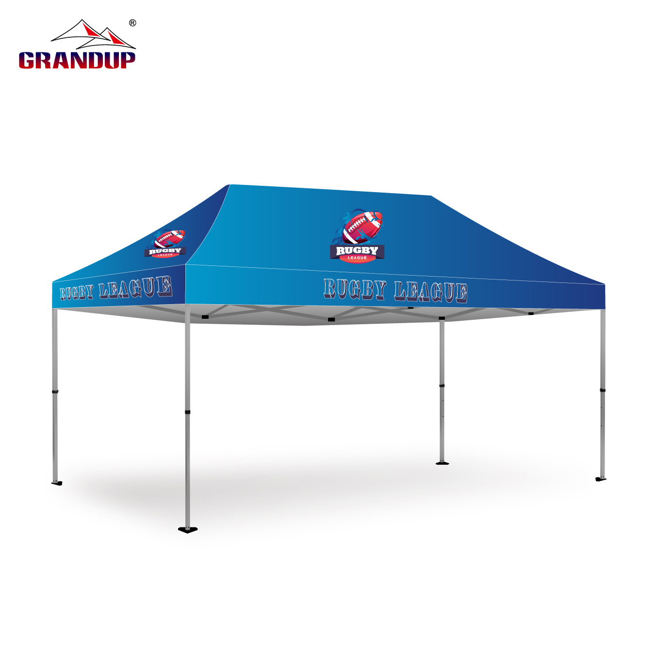 GRANDUP Industrial commercial gazebo pop up tent 10x20 ft with custom sidewalls Outdoor promotional trade show tent