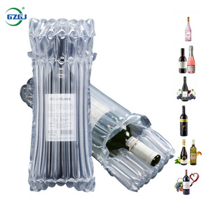 GZGJ Wine Bottle Travel Protector Bags Inflatable Air Column Packaging Bubble Bag Wine Bottle Protector For Transportation