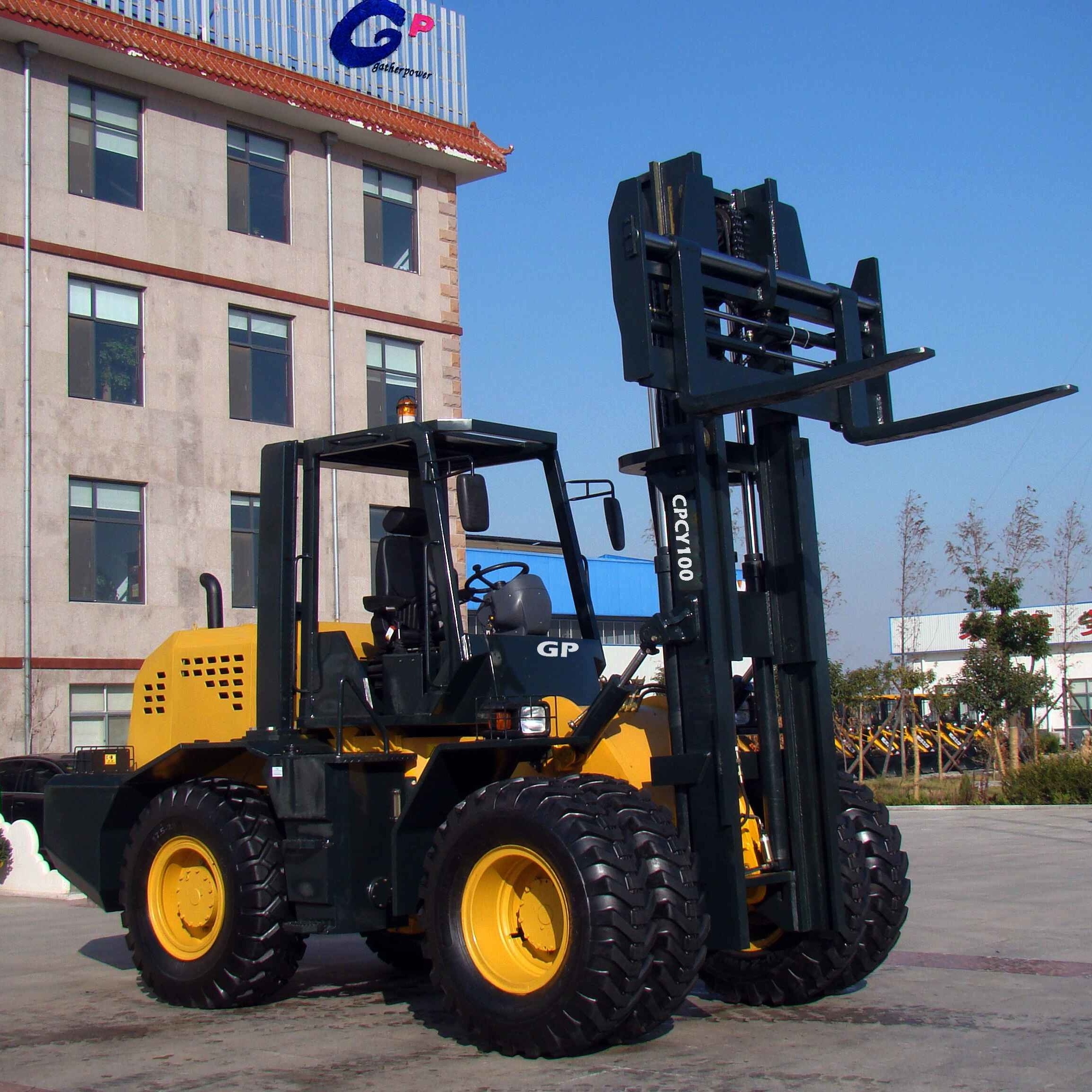 16 ton heavy duty powered diesel forklift heavy forklift truck and rough terrain forklift