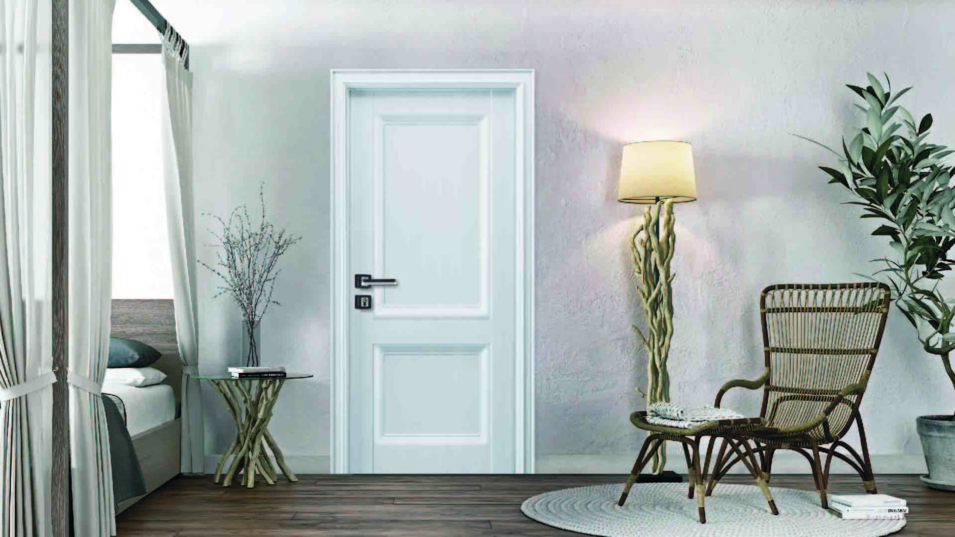 Interior White Prehung Solid Core MDF Doors Single Composite Wood PVC Entry Slabs with Finished Surface Finish