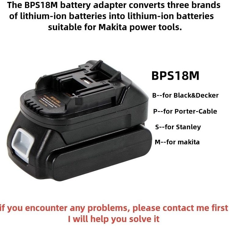 BPS18M Makita Battery Adapter Black Decker BL1830/BL1840 Makita Converter Battery Adapter for Bosch to Makita