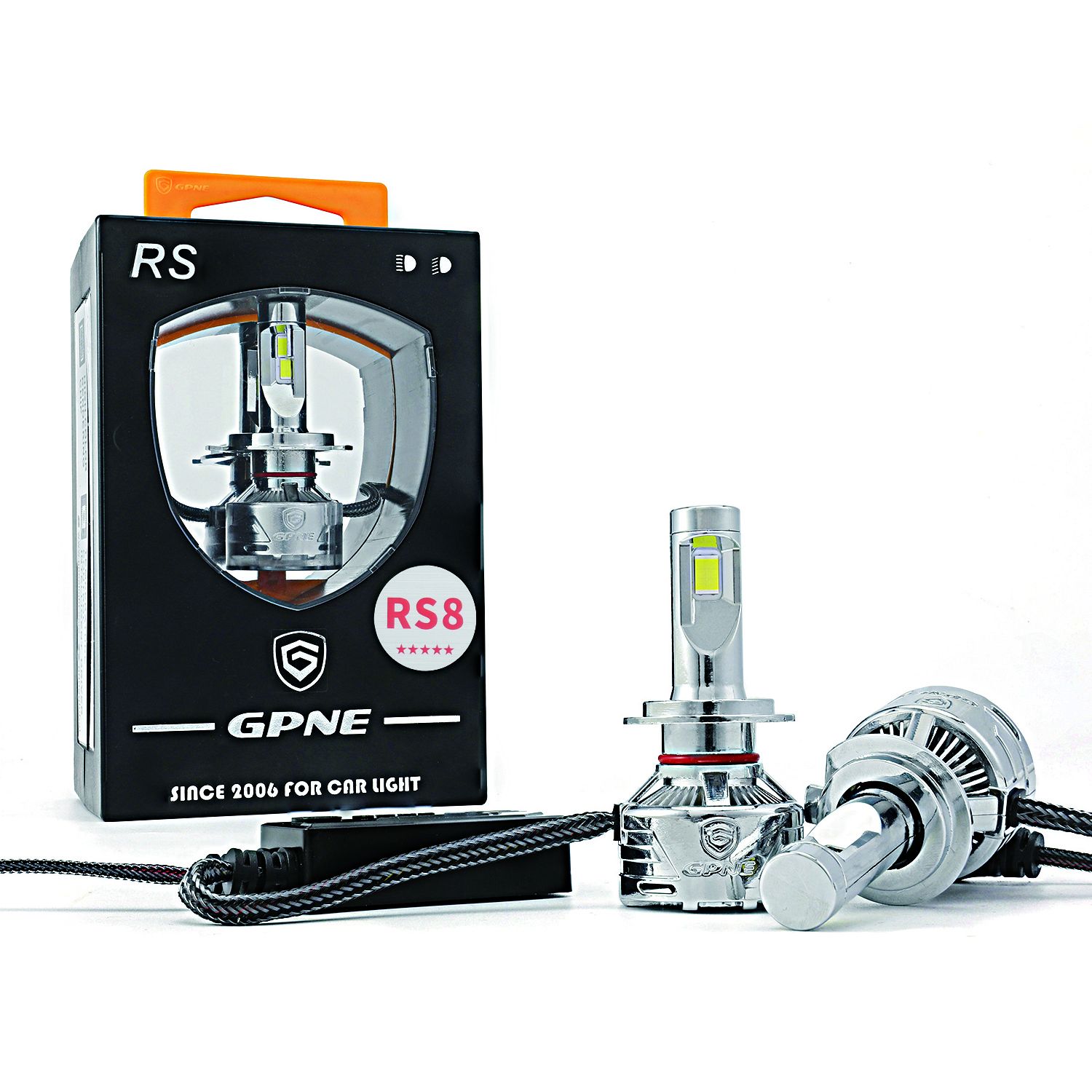 GPNE RS8 led headlight h7 bulb h11 high power 130w car headlamps