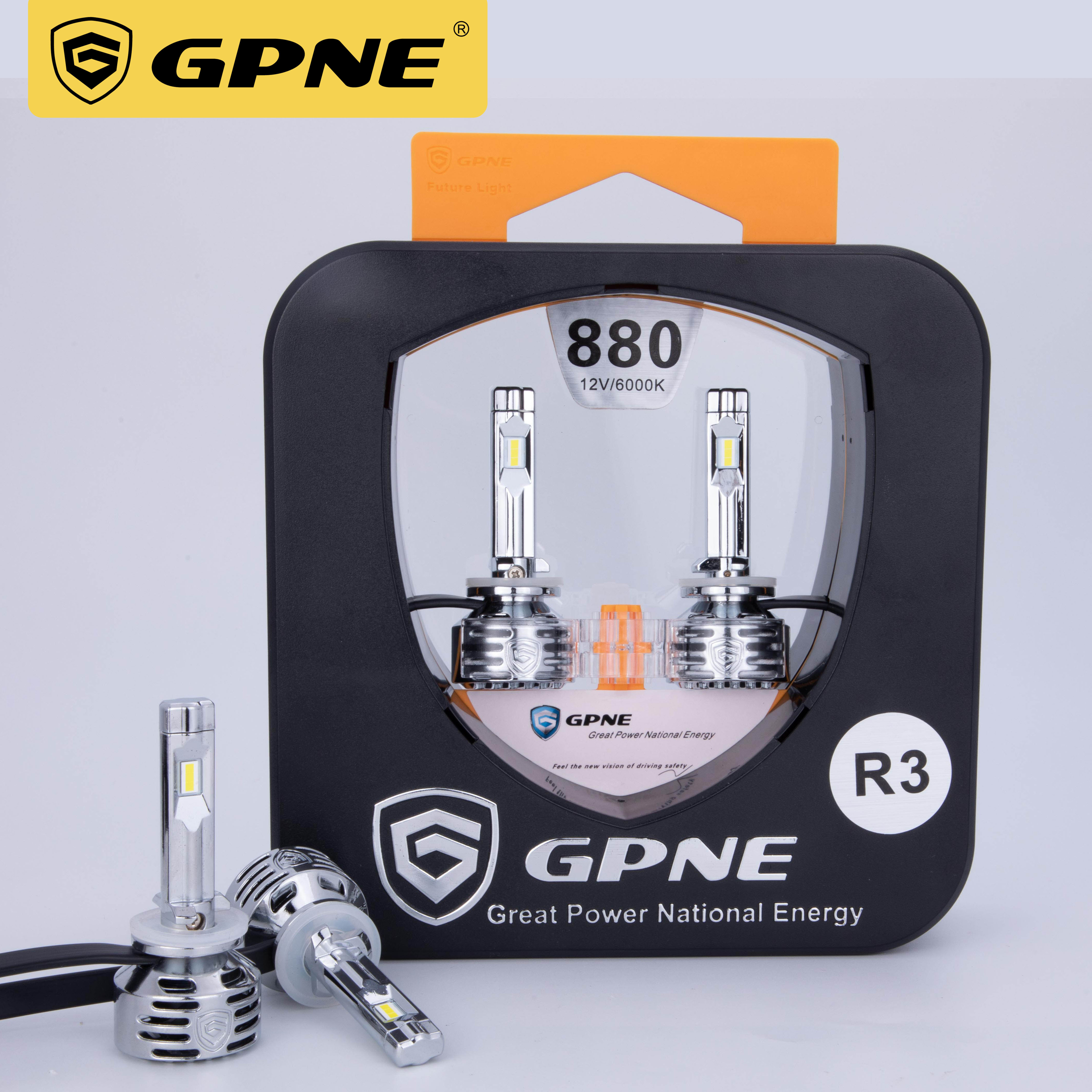 GPNE High quality R3 38w/bulb 16000LM/pair 6000K led headlight h4 special appearance design super bright Canbus led bulb for car