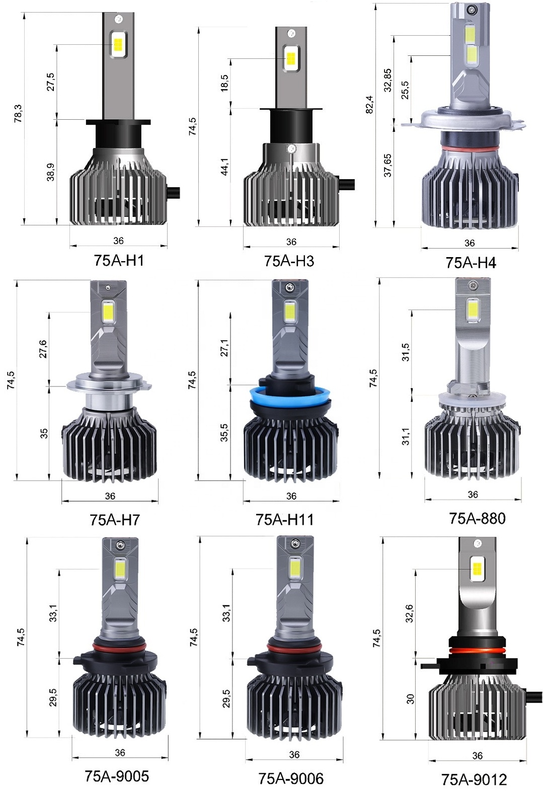 GPNE 150W auto led light h11 h8 9005 head light led H7 quick start csp chip 15000LM car led headlight H4