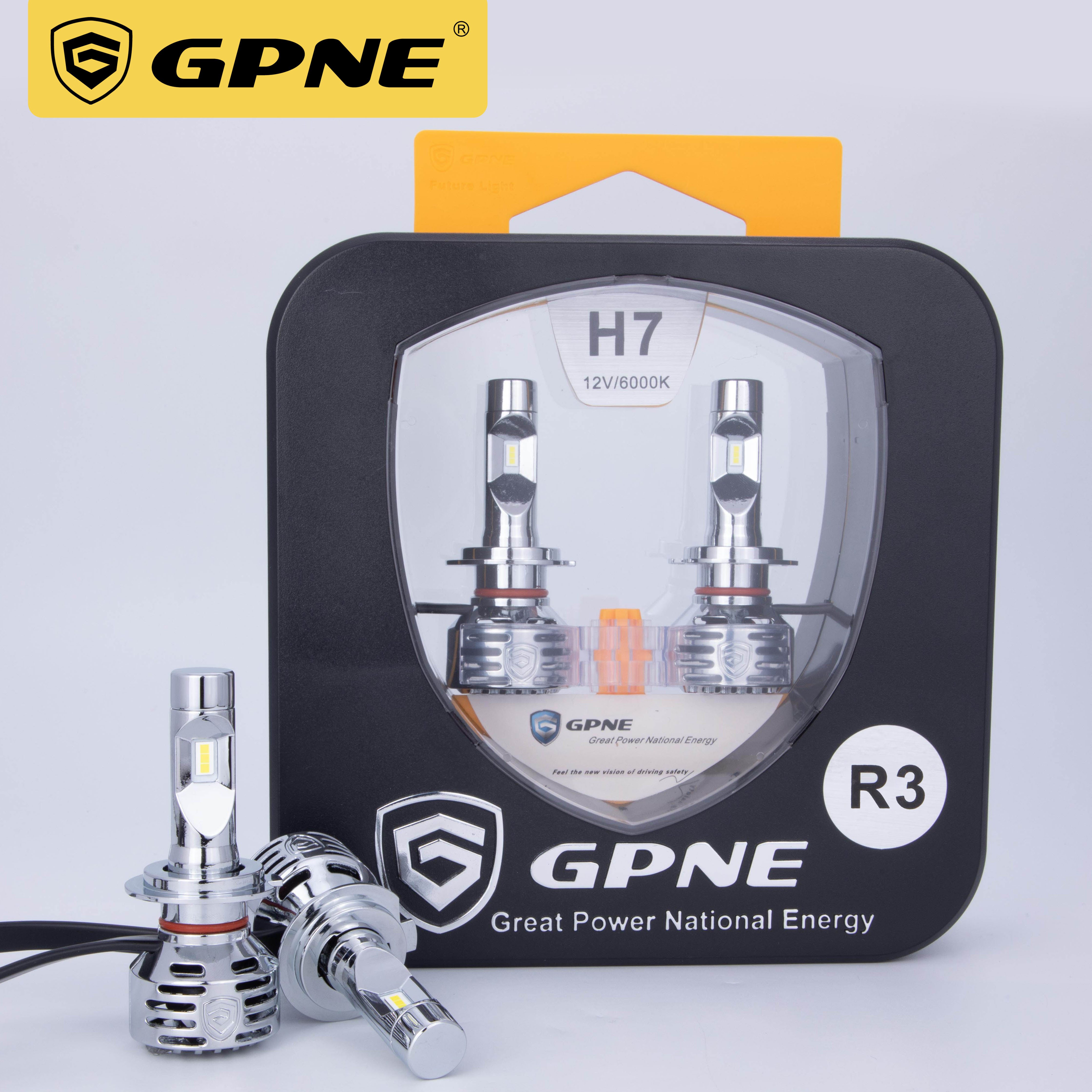 GPNE super bright R3 h1 h4 h7 h11 h27 9005 9006 9012 5202 car led headlight bulbs canbus lamps