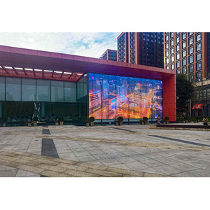 Flexible Transparent LED Display Screen p3.91 p7.8 p10 Outdoor Advertising LED Video Wall Glass Transparent Screen