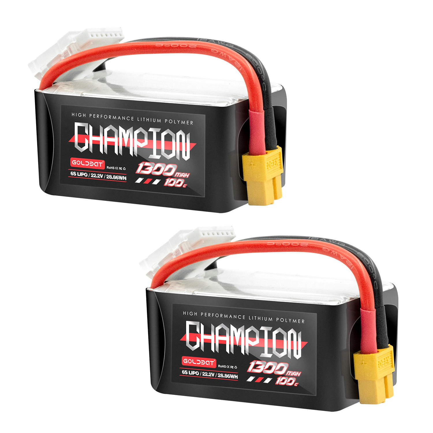 GPR Factory Wholesale High Discharge RC 100C  6S1P 22.2V 1300mAh Lipo Battery