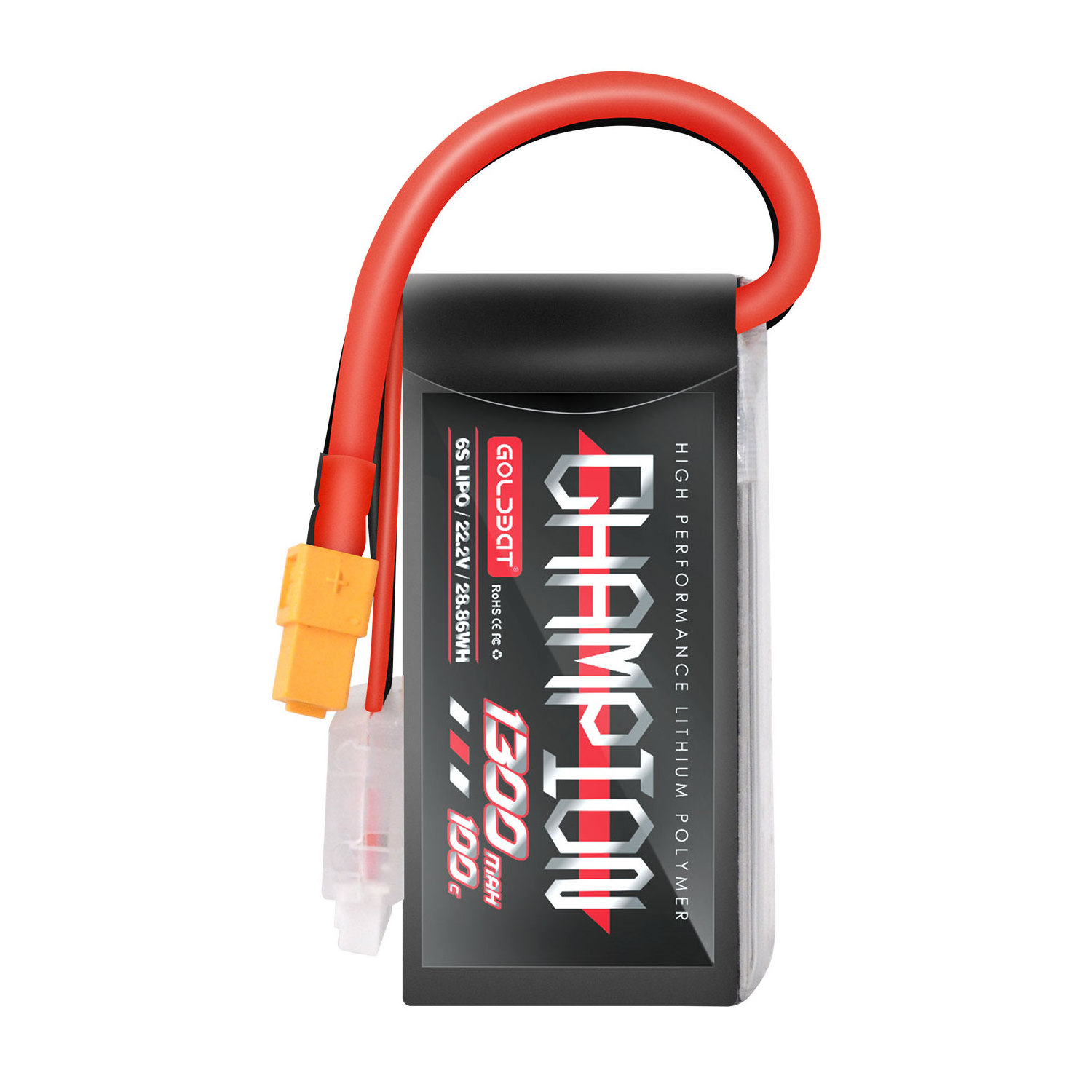 GPR Factory Wholesale High Discharge RC 100C  6S1P 22.2V 1300mAh Lipo Battery