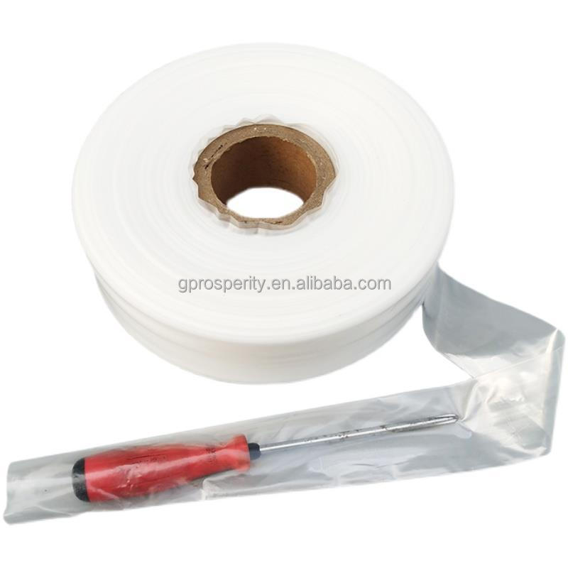 Custom Poly Bag continuous roll polythene tubing Size 1450in x 8in x 4mil LDPE Lay Flat poly tubing bags