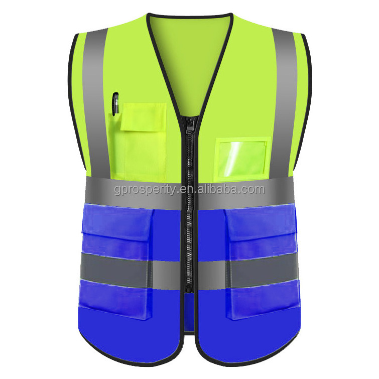 High Quality Orange Summer 100% Polyester Custom Logo Traffic Reflective Safety Vest For Walking At Night